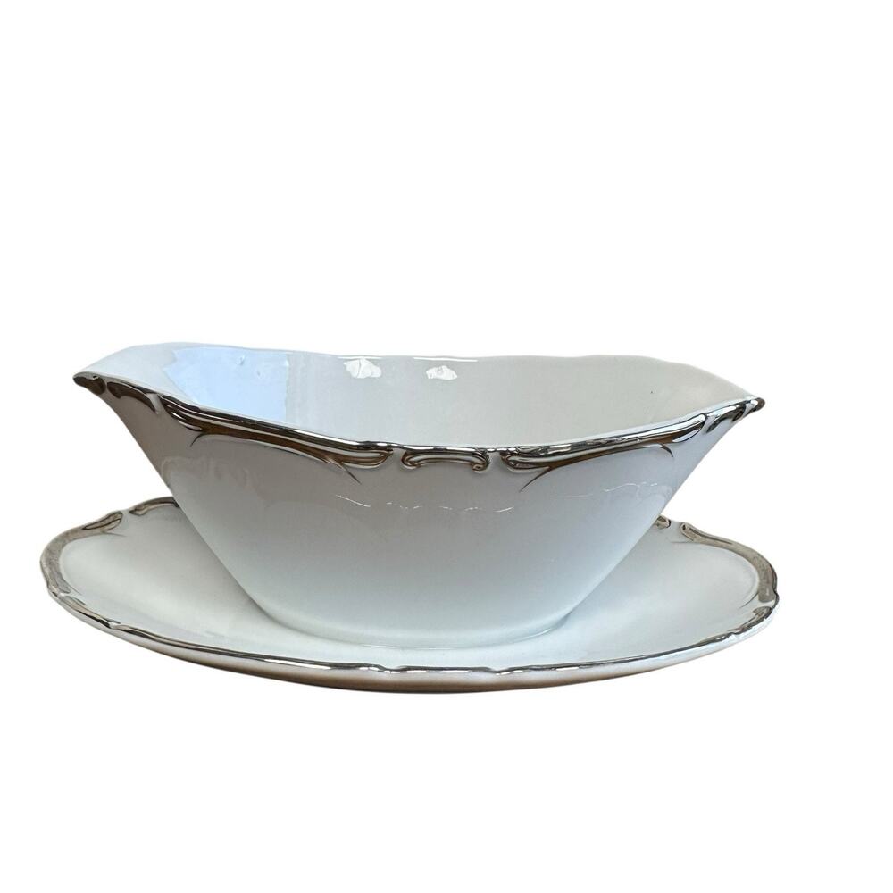 Vintage 1960s Harmony House Starlight Fine China Gravy Boat Hand Painted Japan